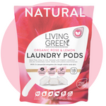 Living Green laundry powder pods are highly efficient and powerful, featuring a triple blend of natural active enzymes and plant and mineral-based ingredients to guarantee your clothes emerge fresh and clean. These pods are free from fragrances and are made with non-toxic, biodegradable materials, ensuring they are safe for use with greywater systems and septic tanks. Moreover, they contain no added dyes or harsh synthetic chemicals to be gentler for people with chemical sensitivities