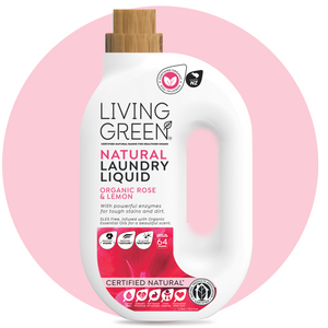 Certified Natural Laundry Liquid with Organic Rose and Lemon
