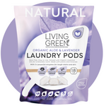 Living Green laundry powder pods are highly efficient and powerful, featuring a triple blend of natural active enzymes and plant and mineral-based ingredients to guarantee your clothes emerge fresh and clean. These pods are free from fragrances and are made with non-toxic, biodegradable materials, ensuring they are safe for use with greywater systems and septic tanks. Moreover, they contain no added dyes or harsh synthetic chemicals to be gentler for people with chemical sensitivities
