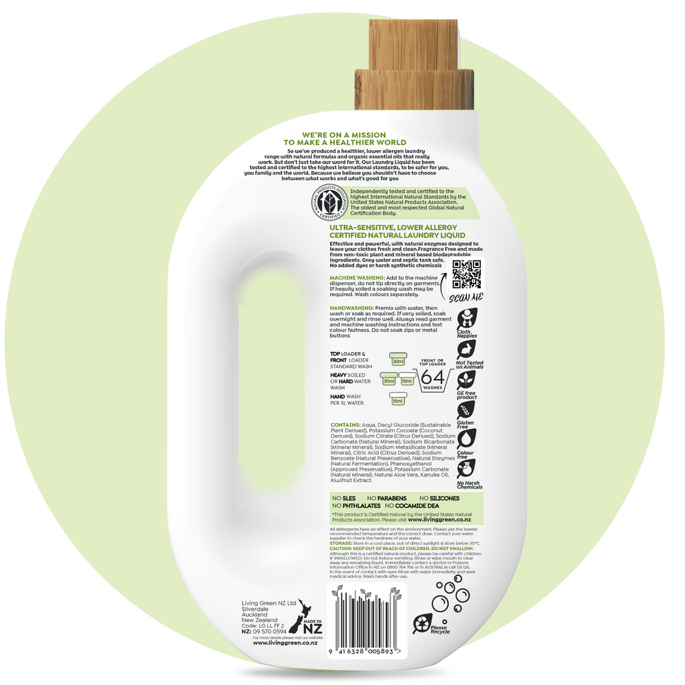 Ultra Sensitive Low Allergy Certified Laundry Liquid